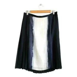 Vince Skirts New Vince Pleated Ciffon Skirt With Vertical